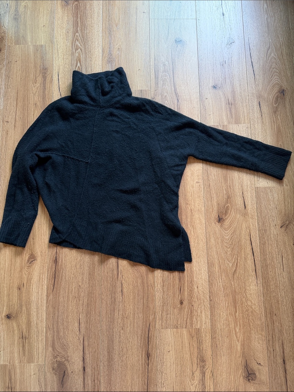 All Saints Black Cowl Neck Oversized Sweater